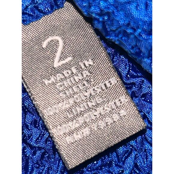 Chico’s Travers Office Business Casual Blue Crinkled Textured Long Sleeve Jacket - Picture 6 of 6